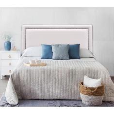 Cabeceira Estofada Reta Luxo com Tachas - King