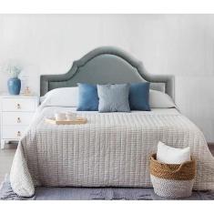 Cabeceira Estofada Provençal Luxo com Tachas - King
