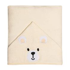 Papi Textil Toalha De Banho Urso Bord. Karinho Forrada C/Capuz De Centro 90Cm X 70Cm Contem 01 Un