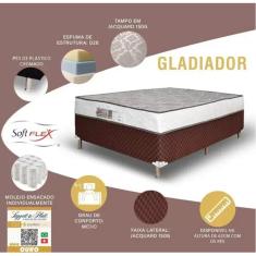 Cama Box Casal Acoplado Mola Ensacada Individual Gladiador Softflex