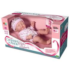 Boneca Cheirinho De Amor, Milk, Petit Reborn, Dormindo, 25 cm