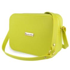 Bolsa Feminina Mini Bag Injetada Transversal Lançamento Cores Azul Ver