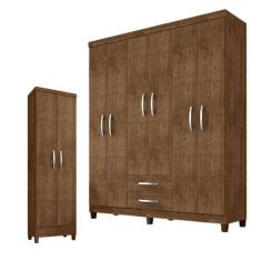 Guarda Roupa Casal Módena Com Multiuso Recife Malbec - Incorplac - INC