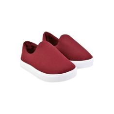 Tenis Infantil Calce Fácil Forro Macio SlipOn Moda - Cazzani, 28, Verm