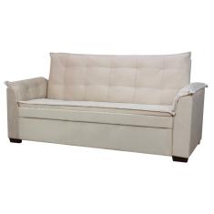 Sofá 3 Lugares Confortável 2 Metros Havana Bellamado bege