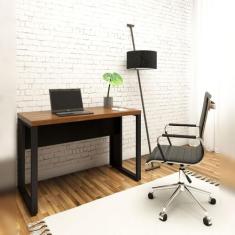 Mesa Escrivaninha Industrial 90cm x 60cm Pés Metal F5 Office - F5 Offi