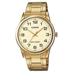 Relógio casio masculino dourado analógico MTP-V001G-9BUDF