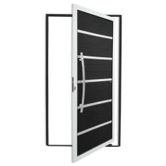 Porta Pivotante Lambril Premium Com Puxador Super 210cm X 100cm Brimak Mix Preto
