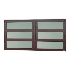 Janela De Aluminio Basculante 2 Seções Elite Vidro Boreal 60cm X 150cm Brimak Corten