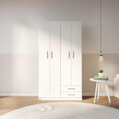 Guarda-Roupa Solteiro Sydney 4PT 2GV Branco