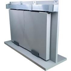 Kit Trilho Correr 3,00m 35x35 Alumínio Natural p/ Duas Portas 75cm - R