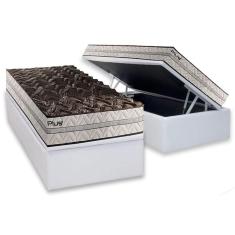 Conjunto Box Baú Solteiro: Colchão Espuma Paropas D33 Pasquale Plus + Base CRC Linhão White (88x188)