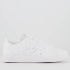 Tênis Adidas Advantage Base 2.0 Juvenil Branco e Cinza-Unissex