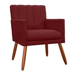 Poltrona Decorativa Cecília Suede Cores Variadas - DS Estofados