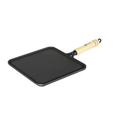 Bifeteira Quadrada Lisa com Cabo 25x25cm - Fundição Santana