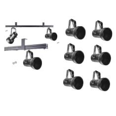 Kit 6 Spot Trilho Perfilado Eletro calha Par20 Bulbo OL7