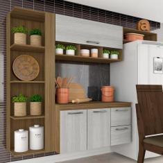 Cozinha Compacta 2,45m 6 Portas e 1 Gaveta MX Móveis Zoe - Baratão