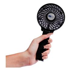 Mini Ventilador De Mão Portátil 3 Velocidade Recarregável Preto