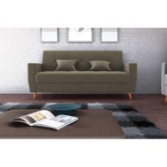 Sofá Cama Pamela Veludo Cappuccino E434 - Matrix