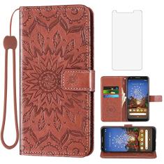 Capa de telefone para Google Pixel 3a XL, capa tipo carteira com protetor de tela de vidro temperado, capa flip magnética de couro, suporte de cartão, acessórios para celular, Pixel3aXL, Pixle, 3aXL,