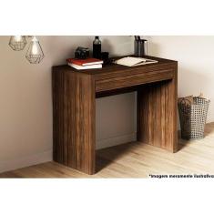 Mesa de Computador ME4107 c/ 1 Gaveta Nogal - Tecno Mobili