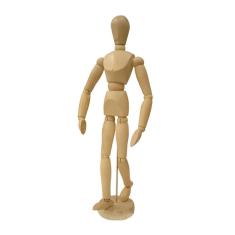 Boneco articulado madeira 20cm - moda arte manequim