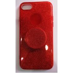Capa Capinha iphone 7 iphone 8 Glitter Brilhante Cores - sem, vermelho