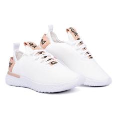 Tênis Esportivo Walk Super Leve e Confortável Masculino - DS, Branco n