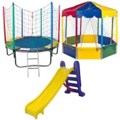 Cama Elástica Pula Pula 1,83m Piscina De Bolinha Oitavada 2,00m Escorr