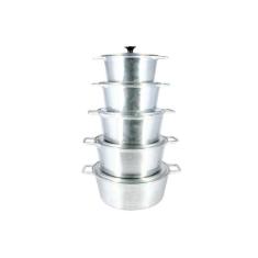 Jogo Caçarolas Panela Polida Alça Alumínio Fundido 16 a 24 - DIVIFORTE