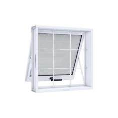Janela Maxim-ar Em Aço Com Grade Quadriculada 50x50 R120 Evidence - Branco