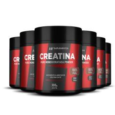 6x creatina em pó 3g pura hf suplements 300g, PREMIUM