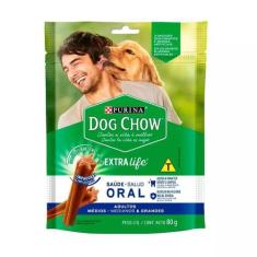 Petisco Extra Life Dog Chow Saúde Oral Médio/Grande 80Gr - Dog Chow Pu