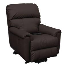 Poltrona Reclinável Elétrica com Controle Kyoto Lift Couro Tabaco - Gran Belo