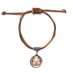 DIYthinker Pulseira de couro com símbolo do zodíaco da constelação de câncer pulseira marrom joia presente
