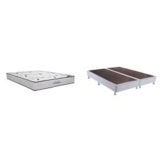 Cama Box King Colchão Highfoam Ortobom 193x203x28cm Ortobom Cinza/Branco