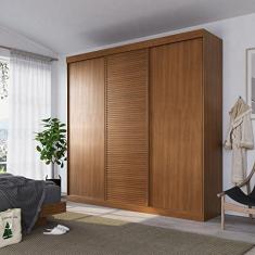 Guarda Roupa Casal 3 Portas de Correr Samambaia Cabecasa Madeiramadeira Freijó