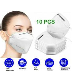 10x Máscara Proteção Respirador KN95 Clip Nasal