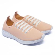 Tênis Feminino Calce Fácil com Cadarço Falso Macio e Confortável - Sem