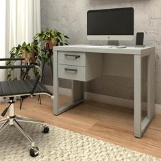Escrivaninha Industrial com 2 Gavetas e Pés em Metal 90cm - F5 Office 