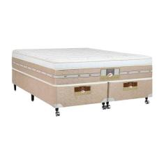Cama Box + Colchão King Size Castor Mola Pocket Silver Star AIR com Bo
