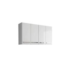 Armario Suspenso para Cozinha 4 Portas Branco Georgia Brienza Movelari