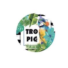 Sousplat Tropical Arara - NSW, com base, 1 Peça