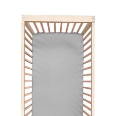 Lençol de berço Cozysilk 100% seda de amoreira para bebês 70x130cm cinza claro