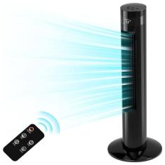 Ventilador de Torre Antarctic Star com 3 Velocidades, Controle Remoto e Tela LED, 110V, Rosa