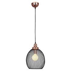 Pendente Bella Iluminação Copper No Voltagev Cobre/ Preto