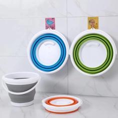 Balde Retrátil Dobrável de Silicone 10 Litros