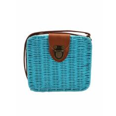 Bolsa Quadrada Feminina Palha Sintética Moda Praia BL-086 - Kingleen, 