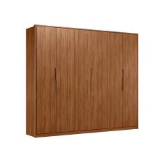 Guarda Roupa Casal 6 Portas Lisboa Nogueira Touch