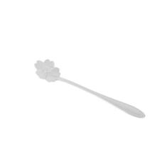 Conjunto 4 Colheres de Chá de Aço Inox Flores Prata - Wolff